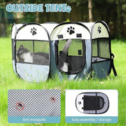 PORTABLE INDOOR/OUTDOOR PET PLAYPEN (114x114x58CM) - NickAlly