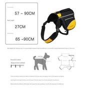 REFLECTIVE DOG SADDLE HARNESS - ADJUSTABLE PET BACKPACK & STORAGE BAGS - NickAlly