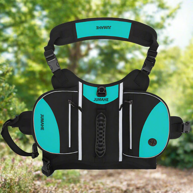 BLUE REFLECTIVE DOG SADDLE HARNESS ADJUSTABLE PET BACKPACK - NickAlly