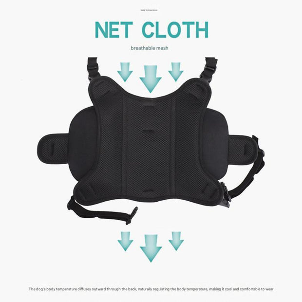 BLUE REFLECTIVE DOG SADDLE HARNESS ADJUSTABLE PET BACKPACK - NickAlly