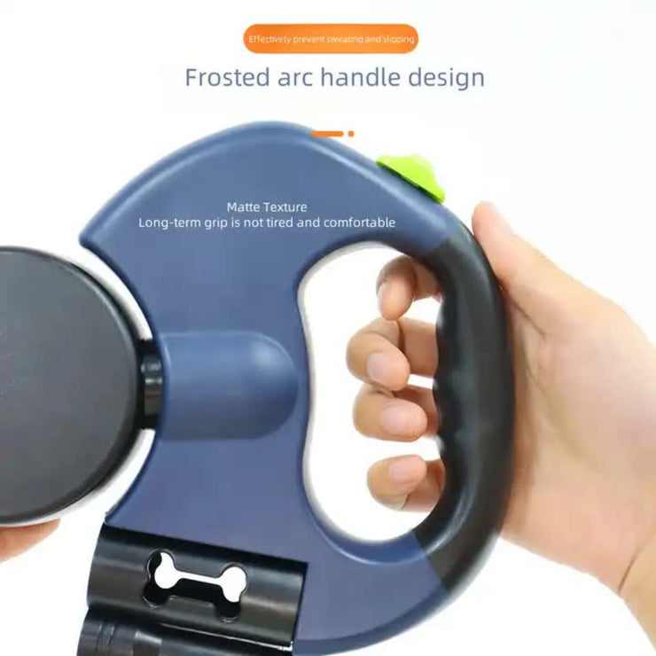 2 - IN - 1 DUAL RETRACTABLE AUTOMATIC DOG LEASH FOR EASILY WALKING TWO DOGS - NickAlly
