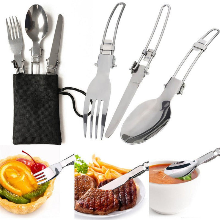 COMPACT OUTDOOR CAMPING COOKWARE SET & UTENSILS FOR 1 - 2 PEOPLE - NickAlly