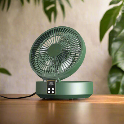 REMOTE - CONTROL WALL MOUNT FOLDABLE MINI USB FAN WITH NIGHT LIGHT - NickAlly
