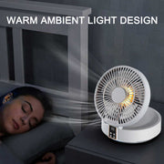REMOTE - CONTROL WALL MOUNT FOLDABLE MINI USB FAN WITH NIGHT LIGHT - NickAlly