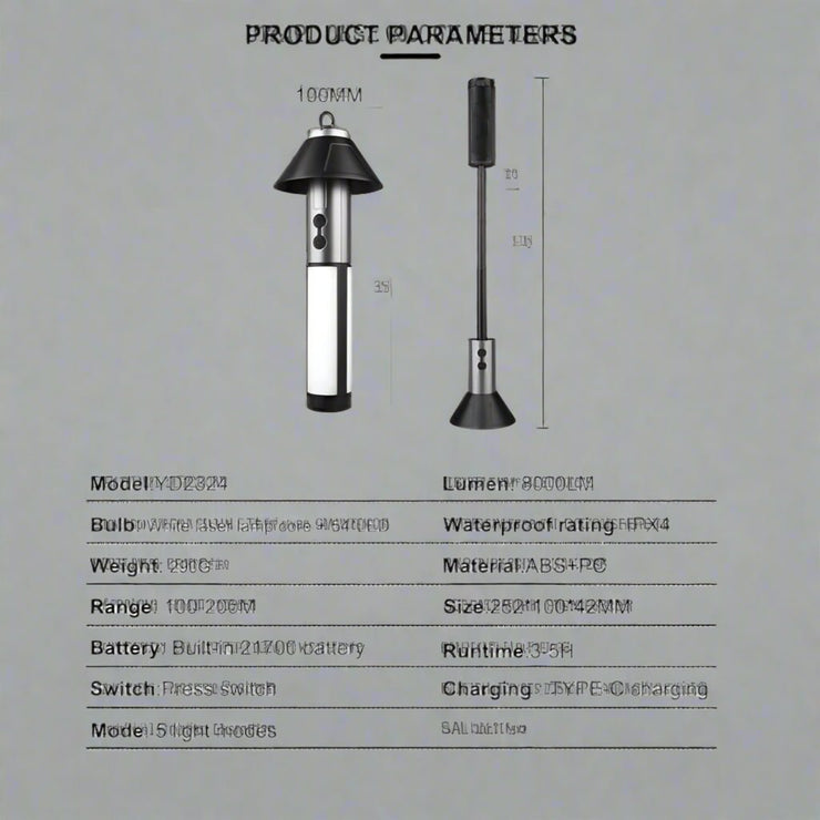 MULTI - FUNCTIONAL TELESCOPIC CAMPING LANTERN LED LIGHT - NickAlly