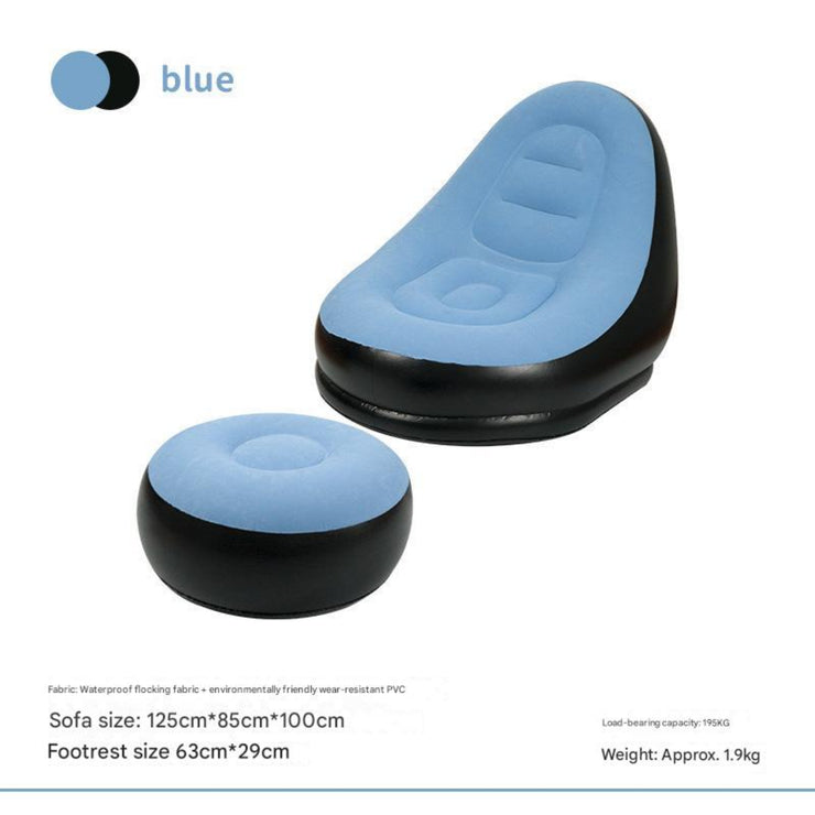INFLATABLE WATERPROOF SOFA CHAIR WITH OTTOMAN GREAT WHEN CAMPING - NickAlly