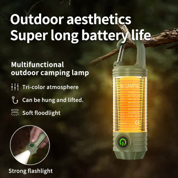 (X2) PORTABLE OUTDOOR CAMPING LIGHTS WITH 6 MODES. IPX4 WATERPROOF - NickAlly