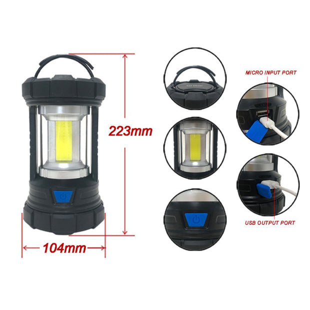 BRILLAR NOMAD 800 COB LED RECHARGEABLE LANTERN - NickAlly