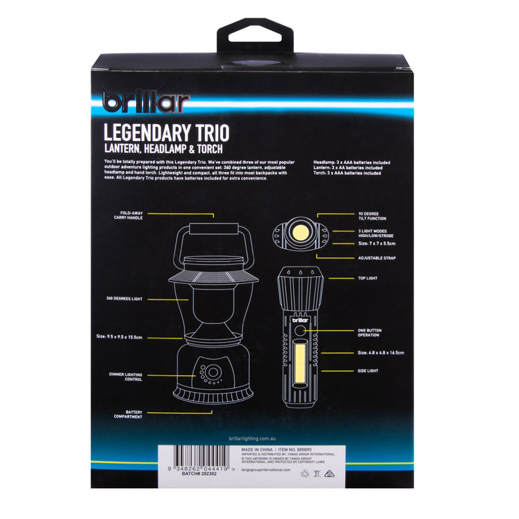 BRILLAR TRIO - TOUCH HEADLAMP AND LANTERN - NickAlly
