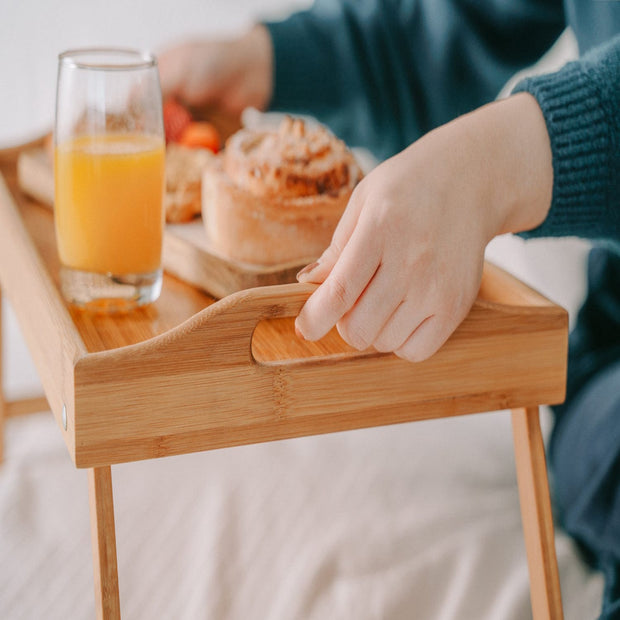 FOLDING BAMBOO BED TRAY - NickAlly
