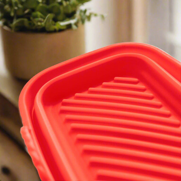 COLLAPSIBLE SILICONE RECTANGLE COOKWARE FOR OVEN/AIR FRYER/MICROWAVE - NickAlly
