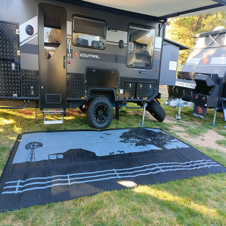 GREY COUNTRY (3M x 1.8M) RECYCLED CAMPING MAT - NickAlly