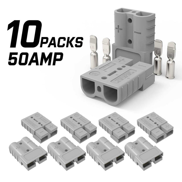 10 - Pack 50AMP Anderson Plugs for 4WD Recovery - NickAlly