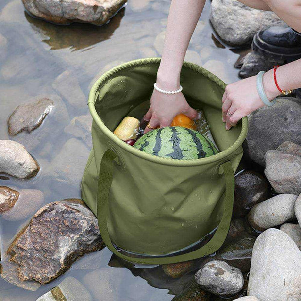 Durable Collapsible Bucket for Camping and Van Life from NickAlly - NickAlly