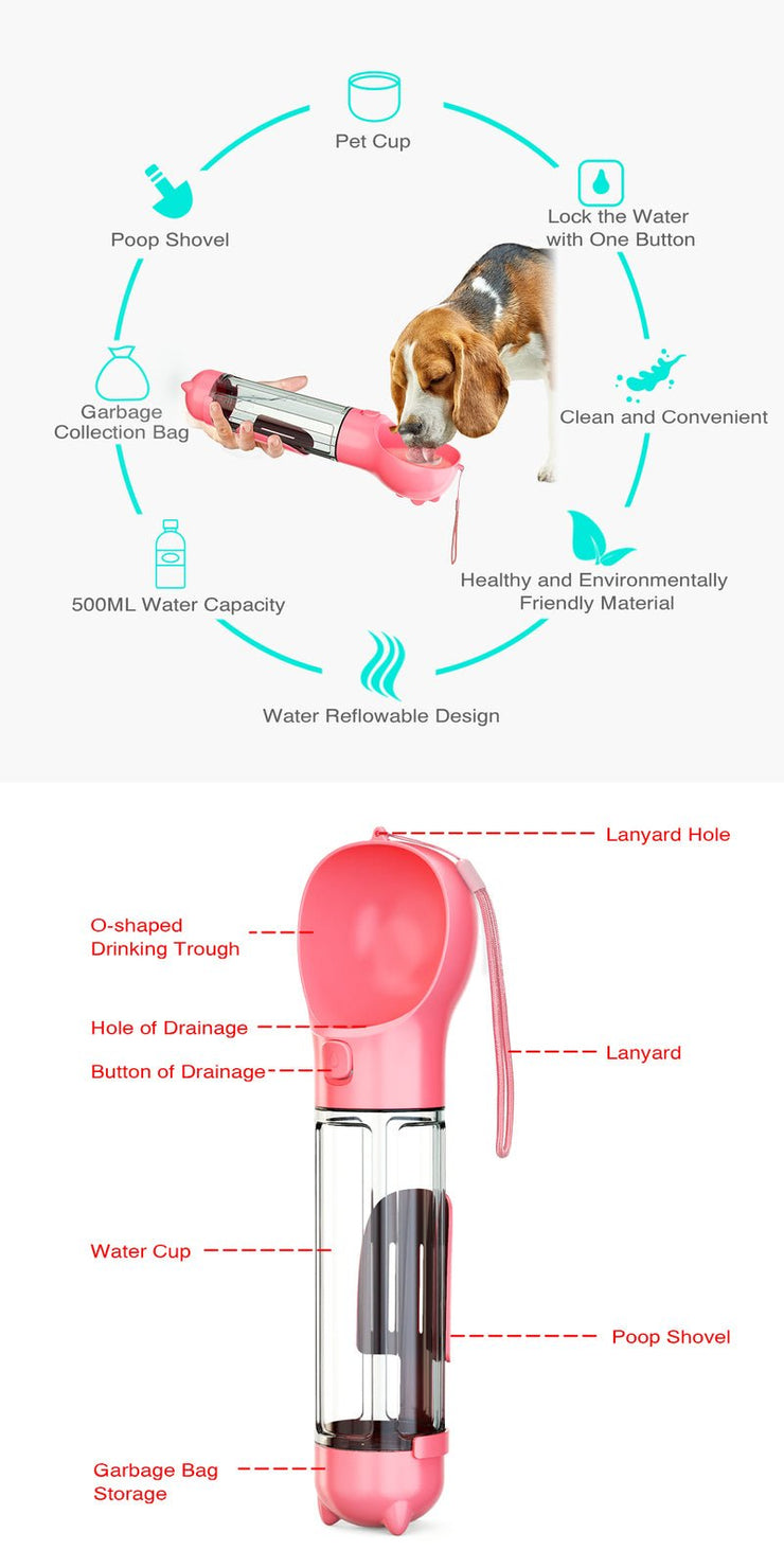 Portable Doggy Water Bottle for Outdoor Pets from NickAlly - NickAlly