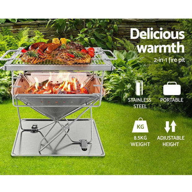 GIANTZ Fire Pit Grill for Outdoor BBQ Fun. Shop NickAlly - NickAlly