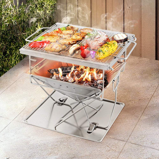 GIANTZ Fire Pit Grill for Outdoor BBQ Fun. Shop NickAlly - NickAlly