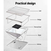 GIANTZ Fire Pit Grill for Outdoor BBQ Fun. Shop NickAlly - NickAlly
