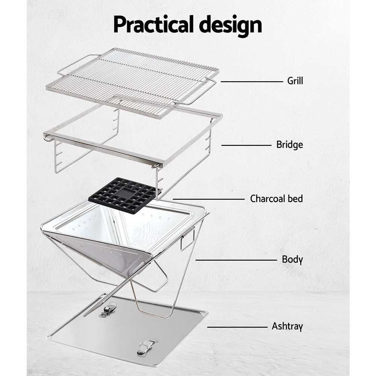 GIANTZ Fire Pit Grill for Outdoor BBQ Fun. Shop NickAlly - NickAlly
