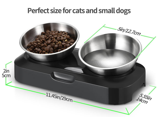 NickAlly Dog Water Bowls Stainless Steel Double Feeder - NickAlly