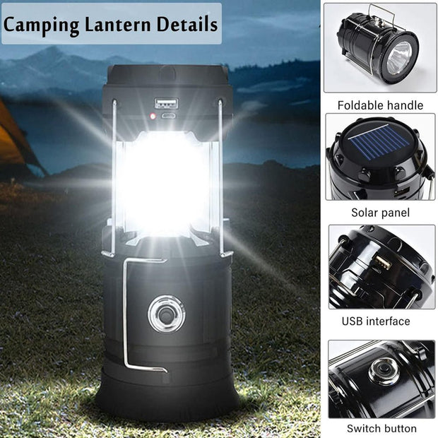 3 - IN - 1 RECHARGEABLE CAMPING LANTERN - NickAlly