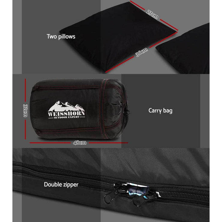 WEISSHORN Double Sleeping Bag for Camping Adventures. Shop NickAlly - NickAlly