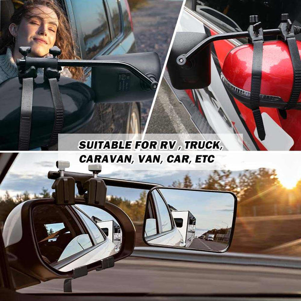 Adjustable Towing Mirrors with Free Carry Bags - NickAlly