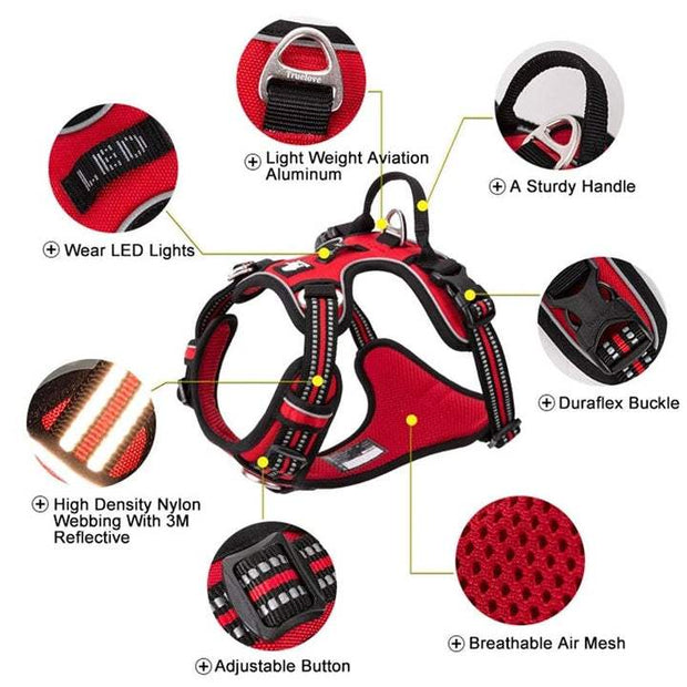 Medium No Pull Dog Harness with Adjustable Straps - NickAlly