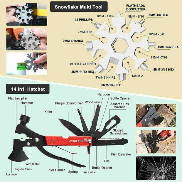 Camping Survival Kit with Multi - Tool and Safety Gear from NickAlly - NickAlly