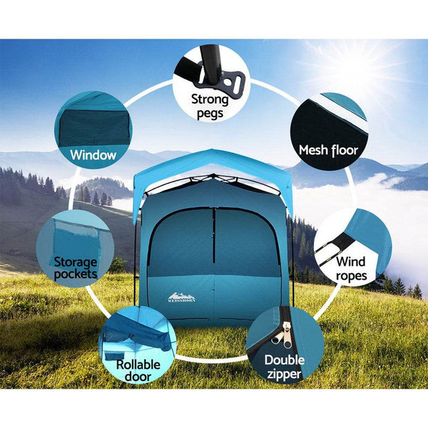 WEISSHORN Camping Shower and Toilet Tent with Large Entrance - NickAlly