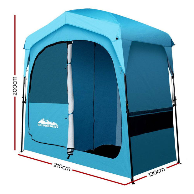 WEISSHORN Camping Shower and Toilet Tent with Large Entrance - NickAlly