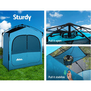 WEISSHORN Camping Shower and Toilet Tent with Large Entrance - NickAlly
