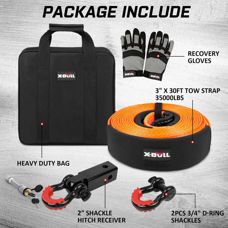Off Road Recovery Gear Heavy - Duty Tow Strap Kit - NickAlly