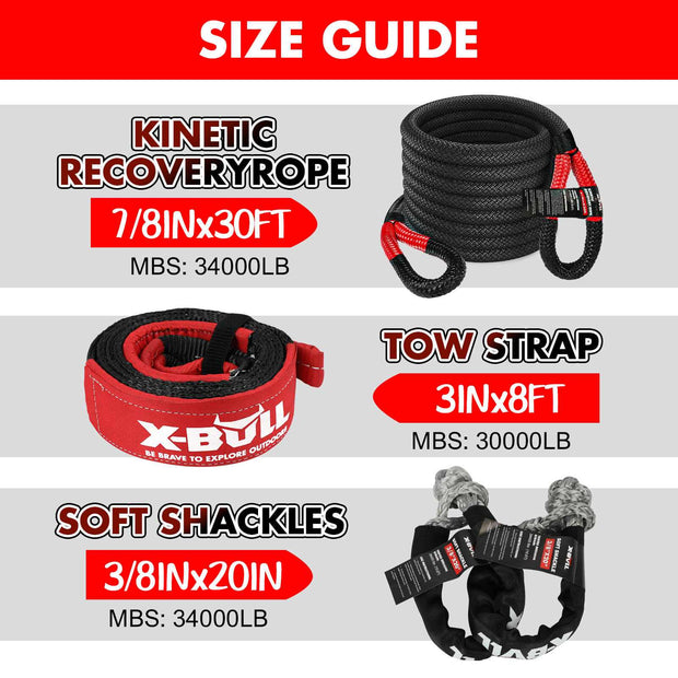 X - Bull Off Road Recovery Gear Kit with Winch - NickAlly